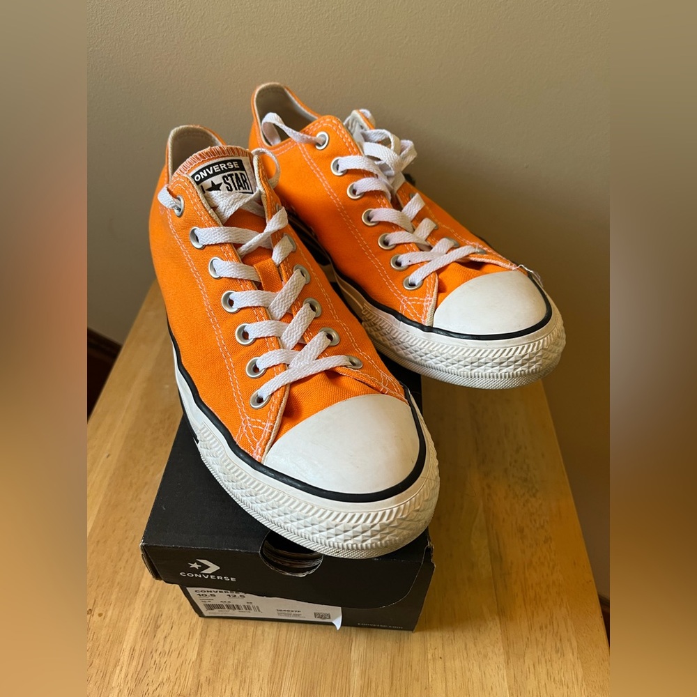 Converse - size 10.5M/12.5W - color Orange Rind - like new condition